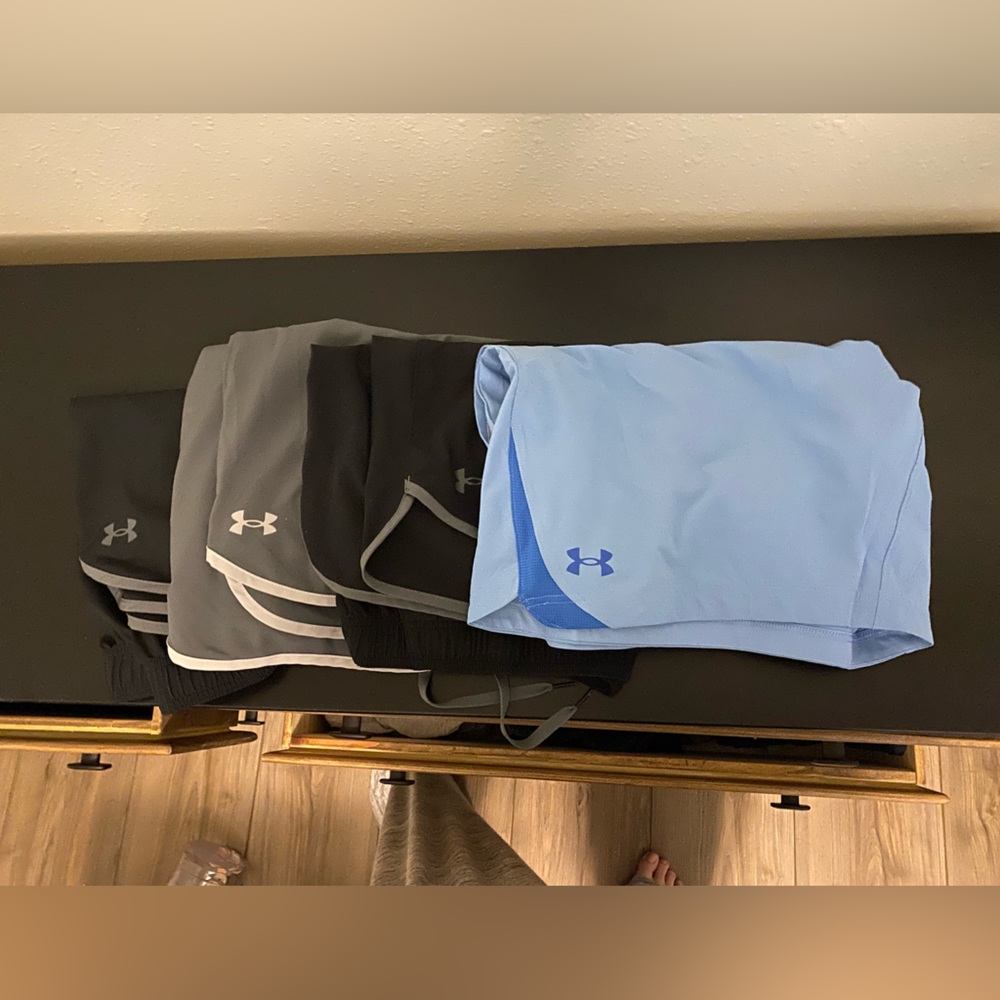 UA athletic shorts.